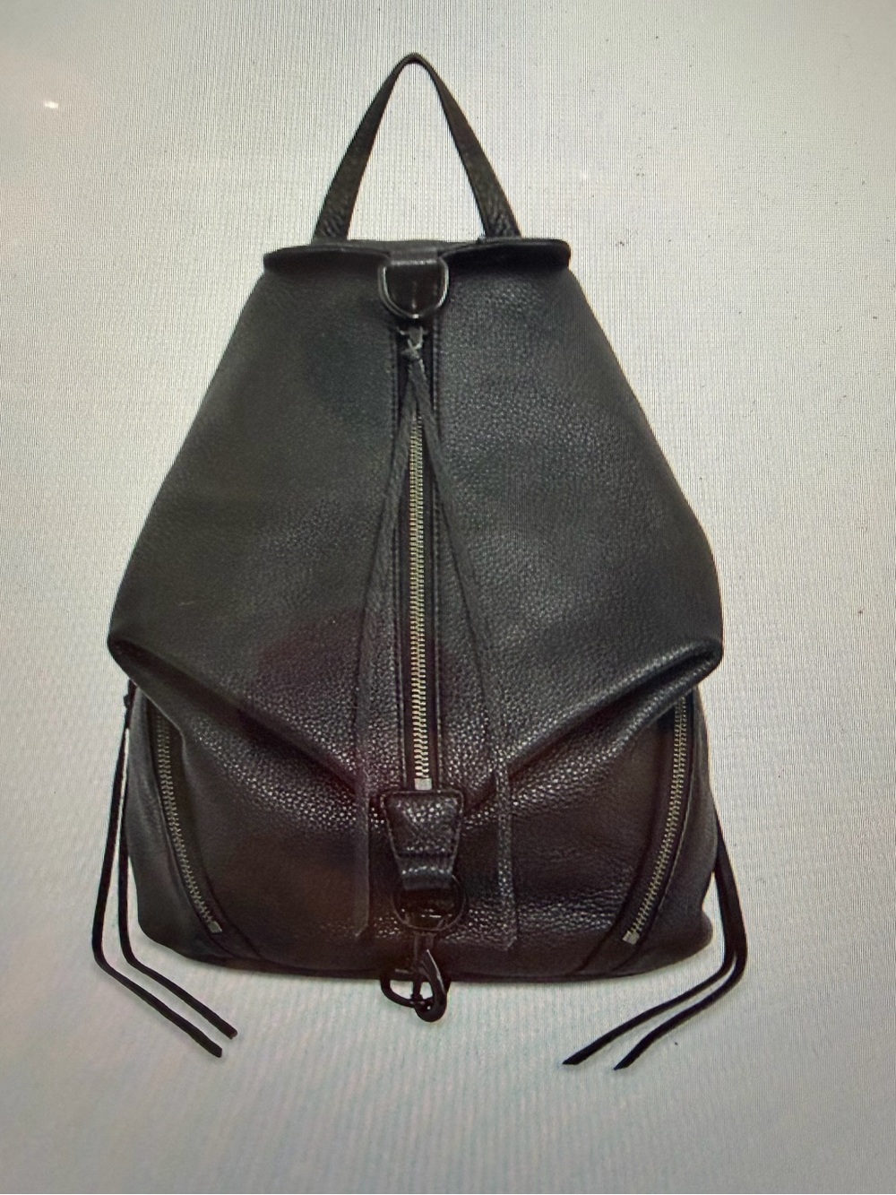 Rebecca Minkoff Black Julian Pebbled Leather Backpack